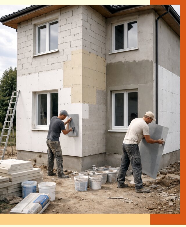 Утепление дома из газобетона в Устях-Куте от 4325 руб./м² — заказать у ТепломастерУтк