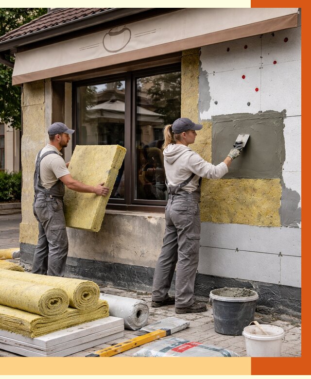 Утепление кафе в Устях-Куте от 4325 руб/м2 — комплексно под ключ | ТепломастерУтк